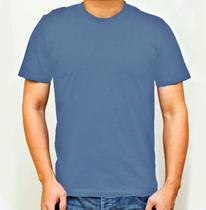 Camiseta Lisa Azul Motorista Masculina