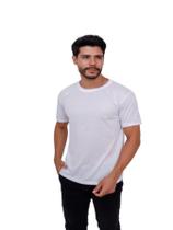 Camiseta Lisa Básica Masculina 100% Poliéster Branca