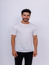 Camiseta Lisa Básica Masculina 100% Poliéster Branca - Rcv Store