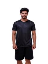 Camiseta Lisa Básica Masculina 100% Poliéster Preta