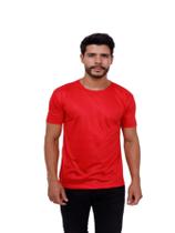 Camiseta Lisa Básica Masculina 100% Poliéster Vermelha