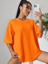 Camiseta Lisa Básica Modelo Oversized Overtec Streetwear Nova Moda Lançamento