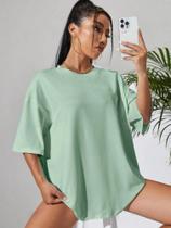 Camiseta Lisa Básica Modelo Oversized Overtec Streetwear Nova Moda Lançamento