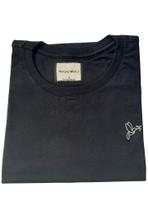 Camiseta lisa casual feminina preta coleção beija-flor