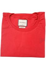 Camiseta lisa casual feminina vermelha coleção beija-flor Camiseta lisa casual feminina vermelha coleção beija-flor