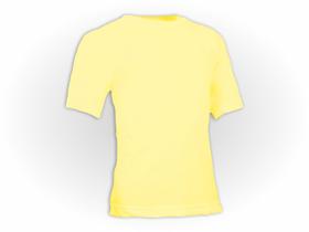 Camiseta Lisa Colorida Manga Curta Infantil Pol. Amarelo Bebê