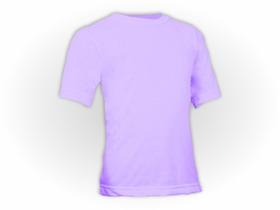 Camiseta Lisa Colorida Manga Curta Infantil Pol. Lilás