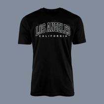 Camiseta Lisa Estampada Los Angeles 100 Camisa Algodão 30.1 Básica Masculina Feminina Preto Camiseta Lisa Estampada Los Angeles 100 Camisa Algodão 30.1 Básica Masculina Feminina Preto