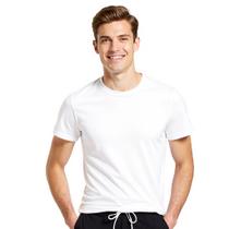 Camiseta Lisa Manga Curta Adulto Poliéster Branca