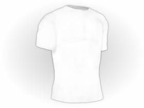 Camiseta Lisa Manga Curta Plus Size Poliéster Branca
