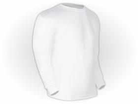 Camiseta Lisa Manga Longa Adulto Poliéster Branca