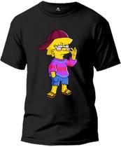 Camiseta Lisa Simpsons Adulto Camisa Manga Curta Premium 100% Algodão Fresquinha