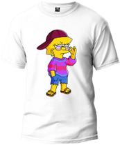 Camiseta Lisa Simpsons Adulto Camisa Manga Curta Premium 100% Algodão Fresquinha