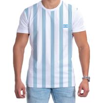 Camiseta Listrada Casual 2022 Masculina Camisa Argentina