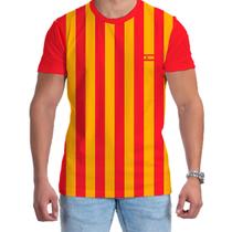 Camiseta Listrada Copa Futebol Masculina Camisa Espanha 2022