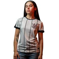 Camiseta Listrada Corinthians Feminina Oficial Coimbra