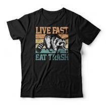 Camiseta Live Fast Eat Trash Studio Geek