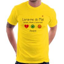 Camiseta Livrai-me do mal (amado, olhado e humorado) - Foca na Moda