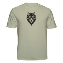 Camiseta Lobo Swag Moda Cor:CáquiTamanho:P