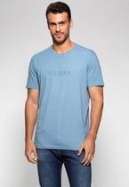 Camiseta Logo Bordado Guess Azul