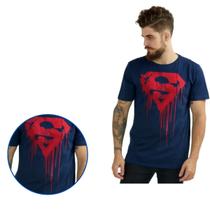 Camiseta logo dc superman 80 derretendo azul marinho g