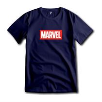 Camiseta Logo Marvel Malha 100% Algodão Premium