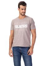 Camiseta Logo Vazado Guess Cinza
