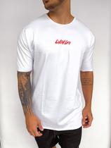Camiseta long bat - fly - branca/vermelho