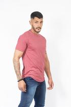 Camiseta long vermelho mescla