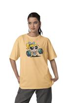 Camiseta Longa Oversized Superpoderosas Lindinha Feminina - Treine com Estilo