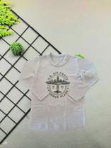 Camiseta Longa para Bebê Cinza Trad Air Force