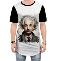 Camiseta Longline Albert Einstein Físico Brilhante Gênio 1