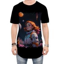 Camiseta Longline Astronauta Dance Vaporwave 2