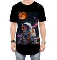 Camiseta Longline Astronauta Dance Vaporwave 7