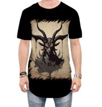Camiseta Longline Bafomé Vintage Pentagrama 1 Camiseta Longline Bafomé Vintage Pentagrama 1
