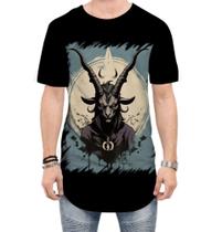 Camiseta Longline Bafomé Vintage Pentagrama 4