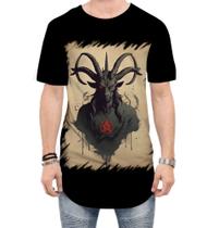 Camiseta Longline Bafomé Vintage Pentagrama 5