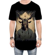 Camiseta Longline Bafomé Vintage Pentagrama 6 Camiseta Longline Bafomé Vintage Pentagrama 6
