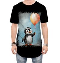 Camiseta Longline Bebê Pinguim com Balões Crianças 10 - Kasubeck Store