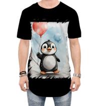 Camiseta Longline Bebê Pinguim com Balões Crianças 15 - Kasubeck Store