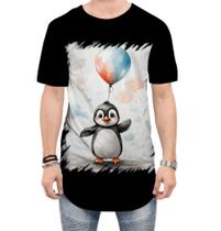 Camiseta Longline Bebê Pinguim com Balões Crianças 19 - Kasubeck Store