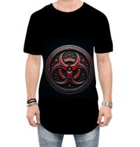 Camiseta Longline Biohazard Perigo Biológico Stay Away 8