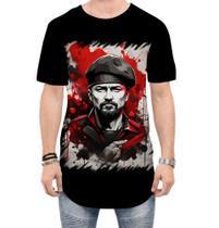 Camiseta Longline Boina Comunista Vermelha 10