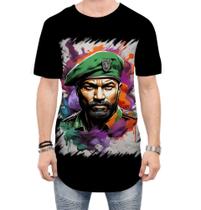 Camiseta Longline Boina Verde Soldado Batalhão 10