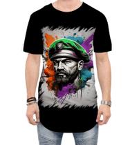 Camiseta Longline Boina Verde Soldado Batalhão 11