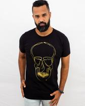Camiseta longline bruno graminha skull ziper