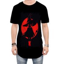 Camiseta Longline Bruxa Halloween Vermelha 3