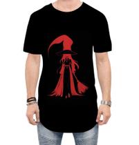 Camiseta Longline Bruxa Halloween Vermelha 4