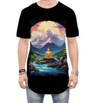 Camiseta Longline Buda Anime Desenho Budismo Buda 4 Camiseta Longline Buda Anime Desenho Budismo Buda 4