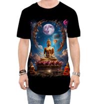 Camiseta Longline Buda Universo Lótus Imortalidade 10 Camiseta Longline Buda Universo Lótus Imortalidade 10